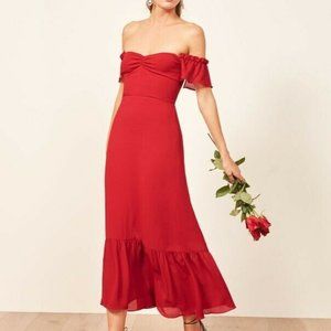 NWT 4 Reformation Butterfly Dress Wedding Long S